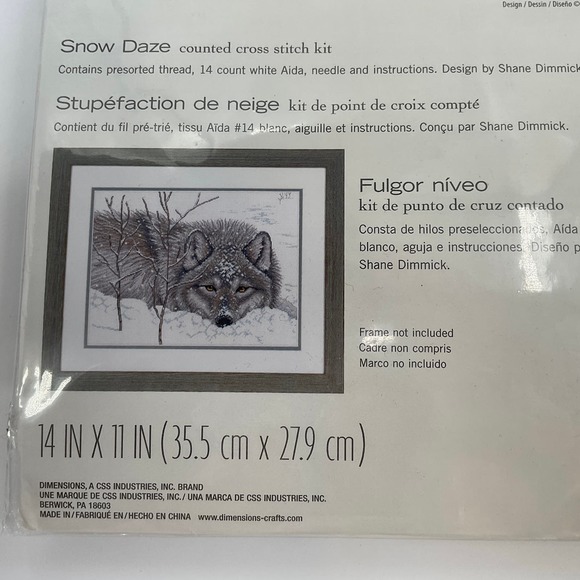 Dimensions Snow Daze 14” x 11” - Picture 3 of 3